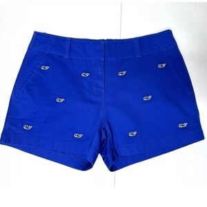 Vineyard Vines Blue Chino Whale Print Womens Shorts 6